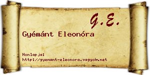 Gyémánt Eleonóra névjegykártya
